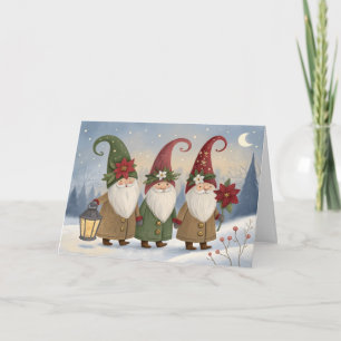 Carte De Remerciements Jolis Trois Nains de Noël  