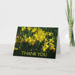Carte De Remerciements Jonquilles jaunes fleurs joyeuses de printemps