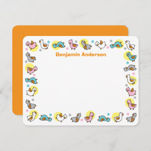 Carte De Remerciements Jouer Duckies amusants Ducklings Pastels Baby show