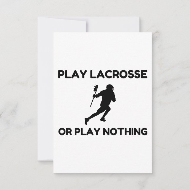 CARTE DE REMERCIEMENTS JOUER LACROSSE OU RIEN (Devant)