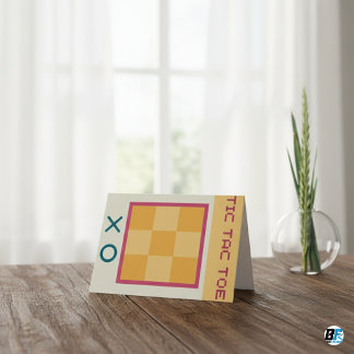 Carte De Remerciements Jouer Tic Tac Toe Card - Amusant pour tous les âge