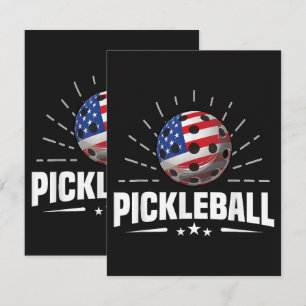 Carte De Remerciements Joueur de pickleball au drapeau américain US