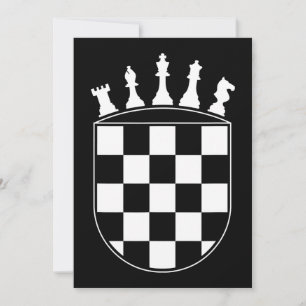 Carte De Remerciements Joueur d'échecs Cadeaux pour Croates Drapeau Croat