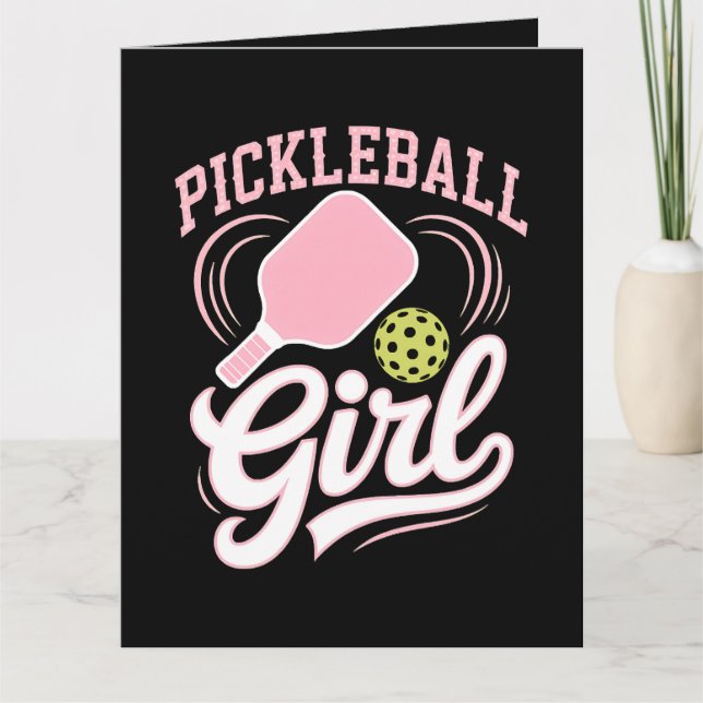 Carte De Remerciements Joueuse de pickleball fille (Devant)