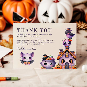 Carte De Remerciements Jour d'anniversaire de l'Halloween
