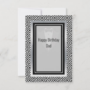 Carte De Remerciements Jour d'anniversaire noir et blanc