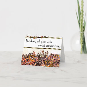 Carte De Remerciements JOUR DE SOLEIL DOUX ! :) "À PENSÉE À VOUS"  4 x5.6