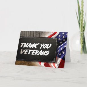 Carte De Remerciements Jour des anciens combattants patriotique heureux É