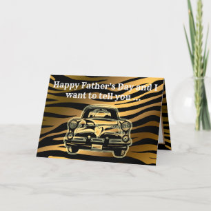 Carte De Remerciements Jour des pères de l'or noir