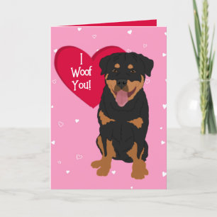 Carte De Remerciements Jour des Valentines de Rottweiler