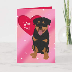 Carte De Remerciements Jour des Valentines de Rottweiler