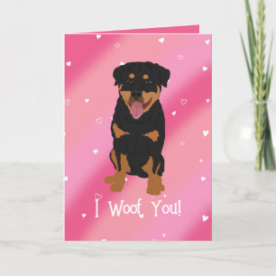 Carte De Remerciements Jour des Valentines de Rottweiler