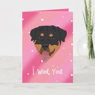 Carte De Remerciements Jour des Valentines de Rottweiler