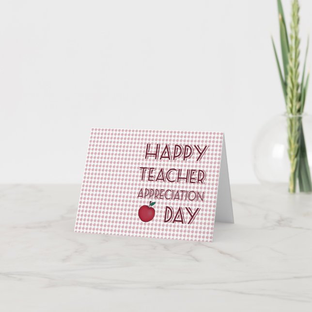 Carte De Remerciements Journée d'appréciation de l'enseignant (Devant)