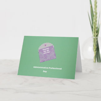 Carte De Remerciements Journée professionnelle administrative