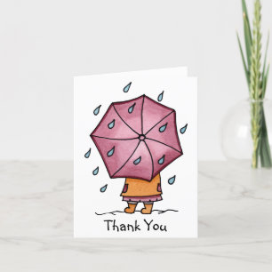 Carte De Remerciements Jours de pluie