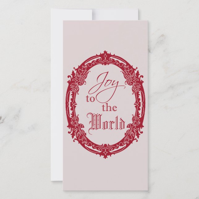 Carte De Remerciements Joy to the World Flat Christmas Greeting Card (Devant)