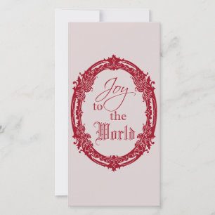 Carte De Remerciements Joy to the World Flat Christmas Greeting Card