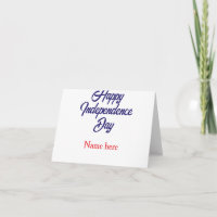 joyeuse fête de l'indépendance nom bleu rouge amér