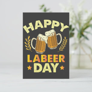 Carte De Remerciements Joyeuse Fête du Travail Bière Sarcastique Fête de