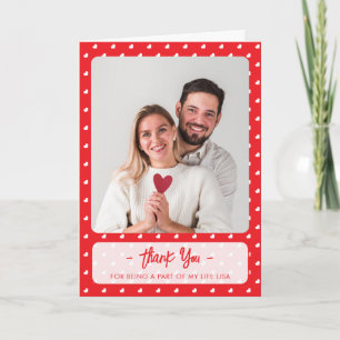 Carte De Remerciements Joyeuse Saint-Valentin Moderne Motif d'Amour