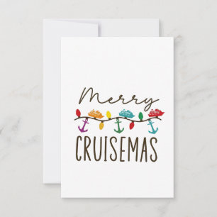 Carte De Remerciements Joyeuses croisières de Noël Famille de croisières