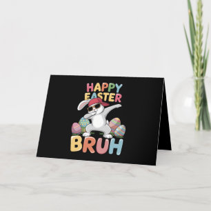 Carte De Remerciements Joyeuses Pâques Frérot Frère Lapin Drôle qui Dab