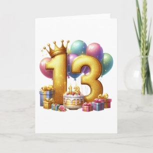 Carte De Remerciements Joyeux 13e anniversaire