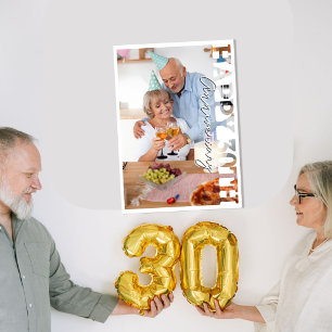 Carte De Remerciements Joyeux 30ème anniversaire de mariage de perle Cart