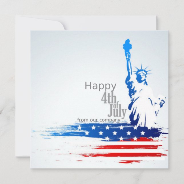 Carte De Remerciements Joyeux 4 juillet (Devant)