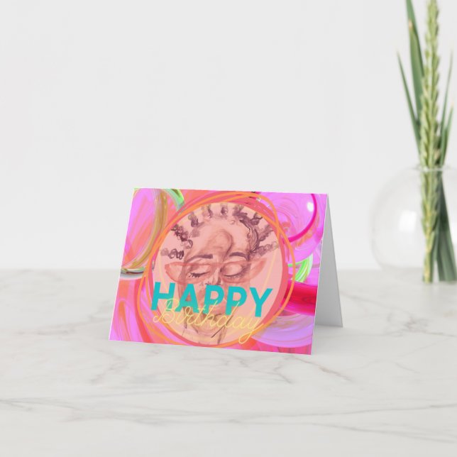 Carte De Remerciements Joyeux anniversaire (Devant)