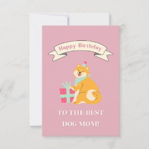 Carte De Remerciements Joyeux anniversaire à la Meilleure maman de chien!