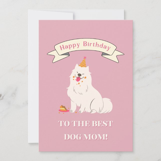 Carte De Remerciements Joyeux anniversaire à la Meilleure maman de chien! (Devant)