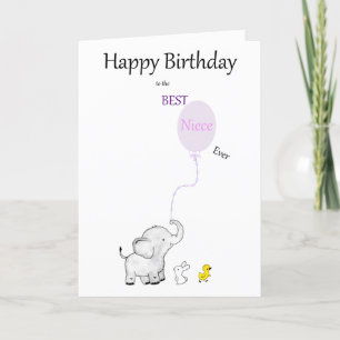 Carte De Remerciements Joyeux anniversaire à la meilleure nièce jamais -