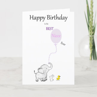 Carte De Remerciements Joyeux anniversaire à la meilleure nièce jamais -