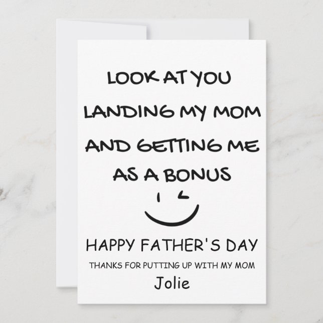 Carte De Remerciements Joyeux anniversaire à stepdad (Devant)