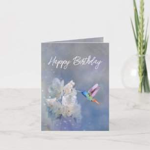 Carte De Remerciements Joyeux anniversaire belle Humming Bird