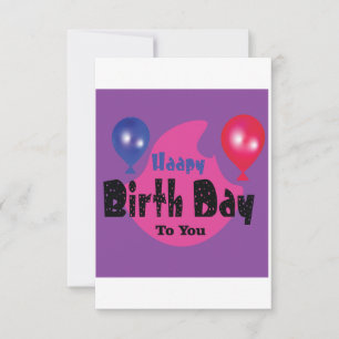 Carte De Remerciements Joyeux Anniversaire – Création de fête colorée