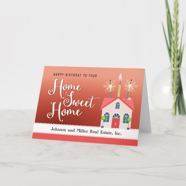 Carte De Remerciements Joyeux Anniversaire De Maison Du Réalisateur (Devant)