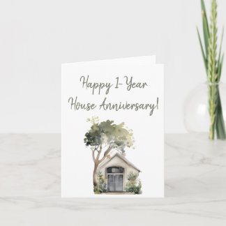 Carte De Remerciements Joyeux anniversaire de maison d'un an