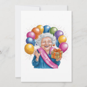 Carte De Remerciements Joyeux Anniversaire Drôle Nana
