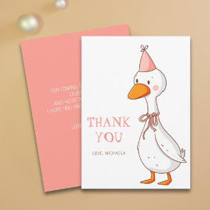 Carte De Remerciements Joyeux Anniversaire d'une Fille Rose Mignonne Une 