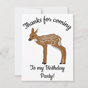 Carte De Remerciements Joyeux anniversaire Fawn