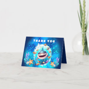 Carte De Remerciements Joyeux Anniversaire Garçon Requin Mignon