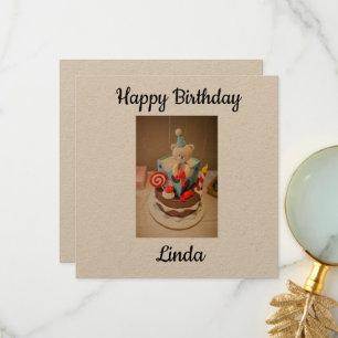 Carte De Remerciements Joyeux anniversaire Linda