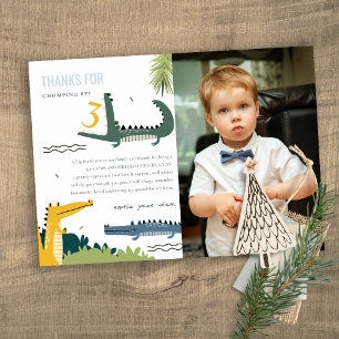 Carte De Remerciements Joyeux Anniversaire Photo Enfants Marais Alligator