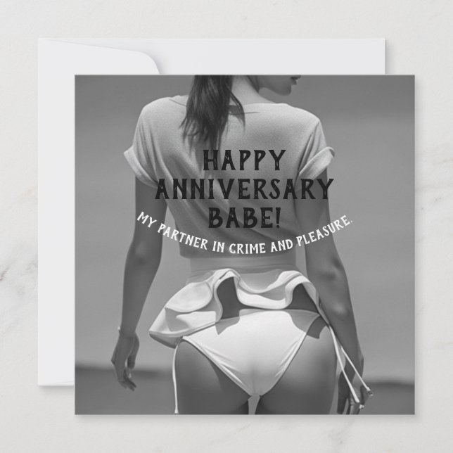Carte De Remerciements Joyeux Anniversaire Sexy Naughty personnalisable (Devant)