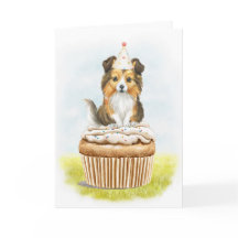 Joyeux Anniversaire Sheltie Pup Cake Anniversaire 