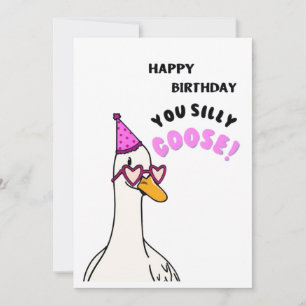 Carte De Remerciements Joyeux Anniversaire Vous Silly Goose