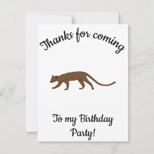 Carte De Remerciements Joyeux B-day Fossa Madagascar animal